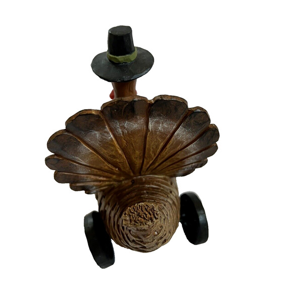 Williraye Studio Turkey Of Plenty Turkey As Pilgrim On Wheels Cornucopia Fall - Picture 6 of 7